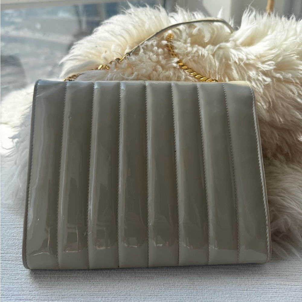 Yves Saint Laurent Glossy Cream Crossbody Bag - Picture 9 of 14